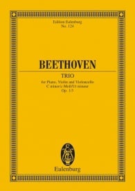 Beethoven: Piano Trio No. 3 C minor Opus 1/3 (Study Score) published by Eulenburg